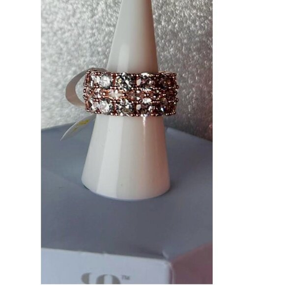 Bomb Party Jewelry - Bomb Party Diamond Cubic Zirconia Ring on Rose Gold Plating Size 7 New